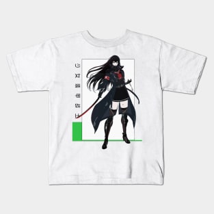 Japanese Cyborg Girl Cyberpunk Kids T-Shirt